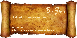 Bobák Zsuzsanna névjegykártya